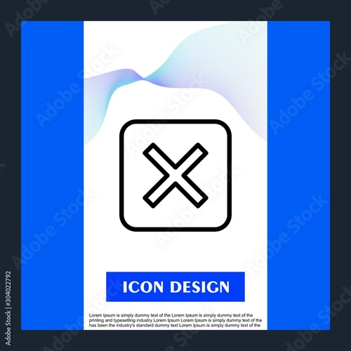 Canceled icon isolated on background