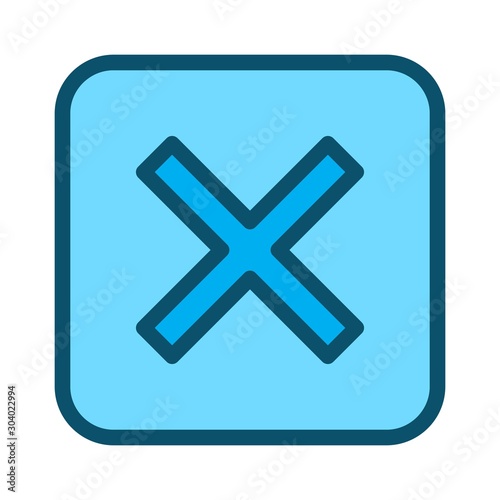 Canceled icon isolated on background