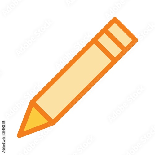 Pencil icon isolated on background