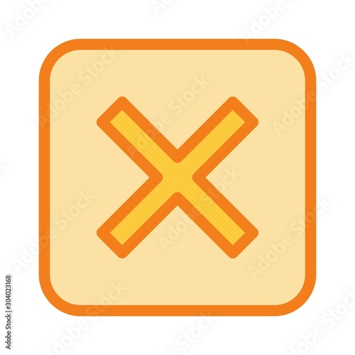 Canceled icon isolated on background