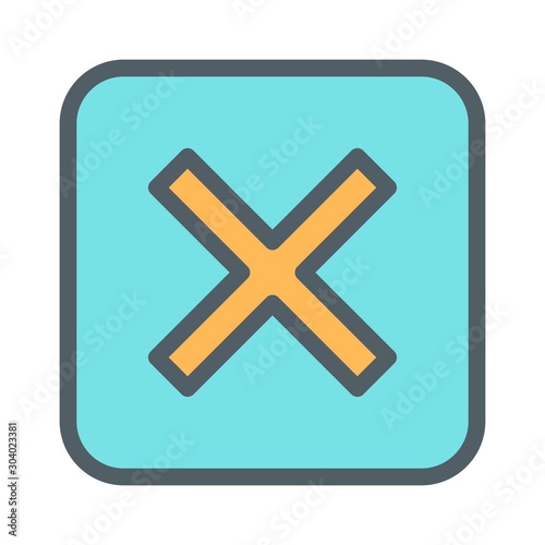 Canceled icon isolated on background