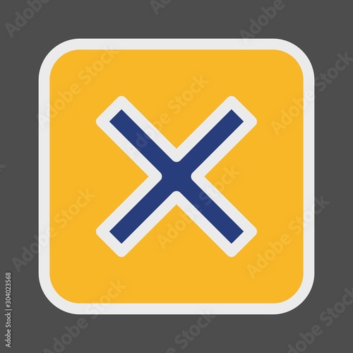Canceled icon isolated on background