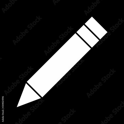 Pencil icon isolated on background