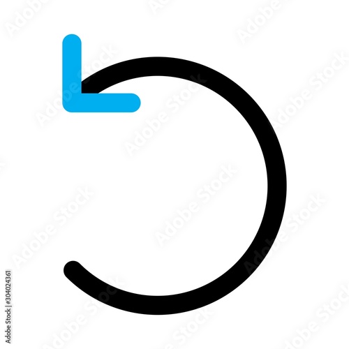 Restart  icon isolated on background