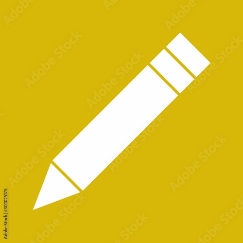 Pencil icon isolated on background