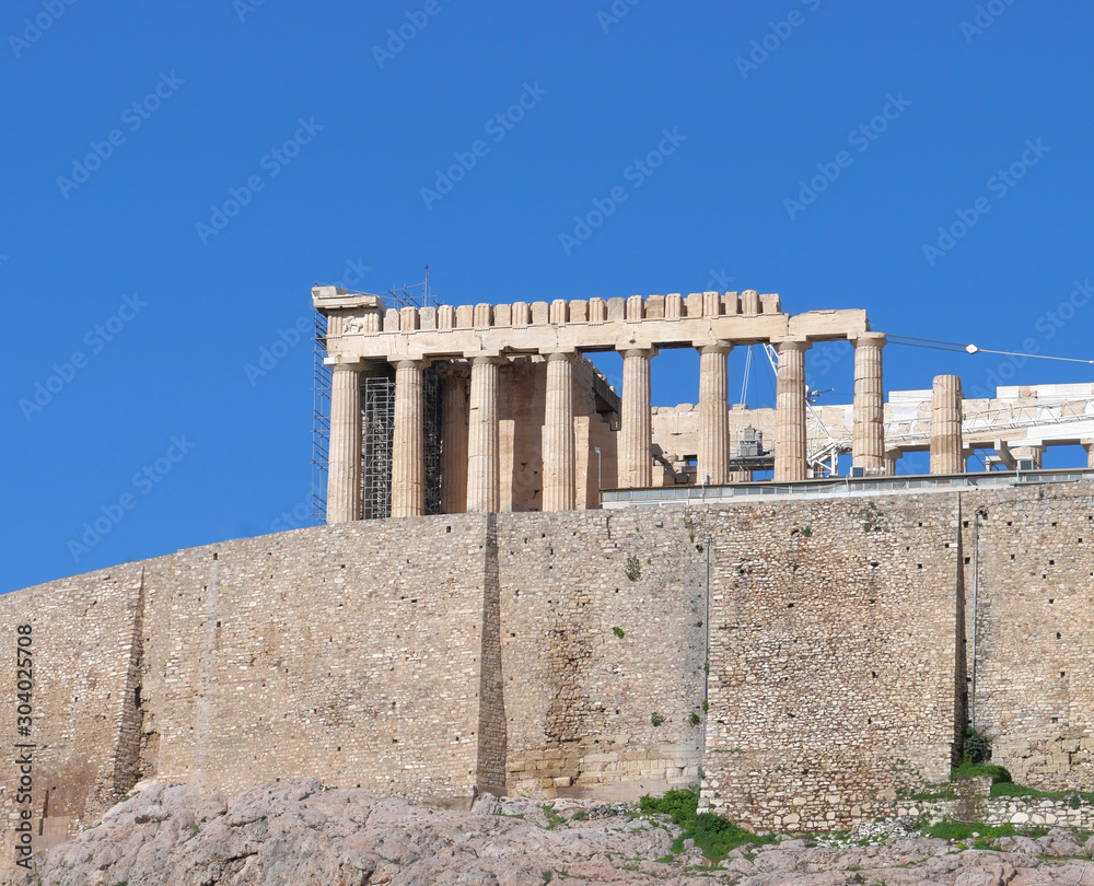 Parthenon ancient temple on acropolis of Athens, Greece