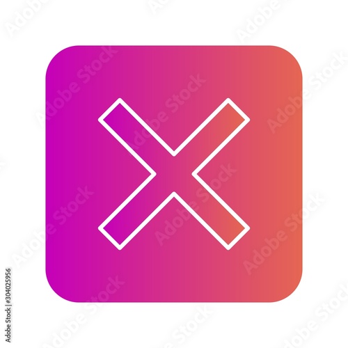 Canceled icon isolated on background