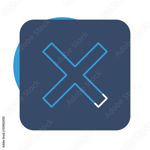 Canceled icon isolated on background