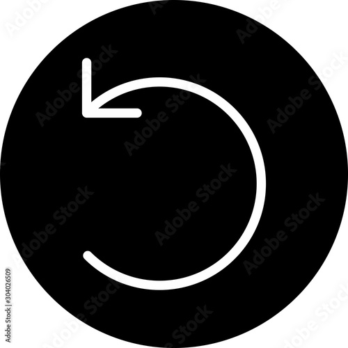 Restart  icon isolated on background
