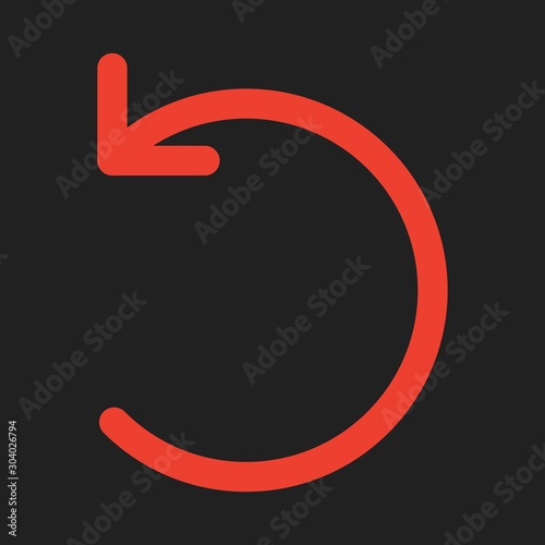 Restart  icon isolated on background