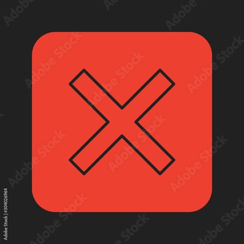 Canceled icon isolated on background