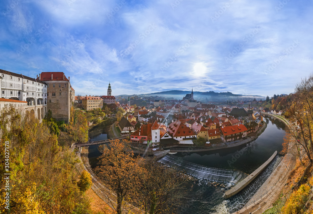 Naklejka premium Cesky Krumlov cityscape in Czech Republic