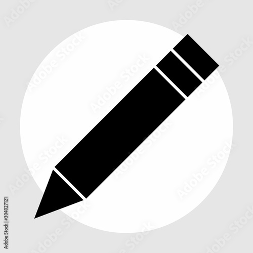 Pencil icon isolated on background