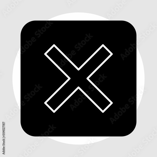 Canceled icon isolated on background