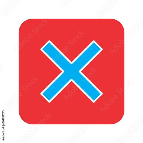 Canceled icon isolated on background