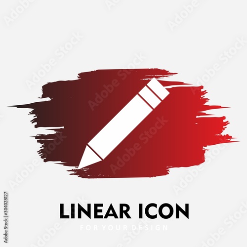 Pencil icon isolated on background
