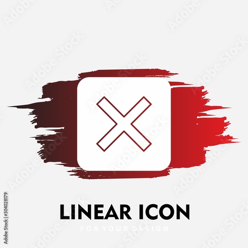 Canceled icon isolated on background