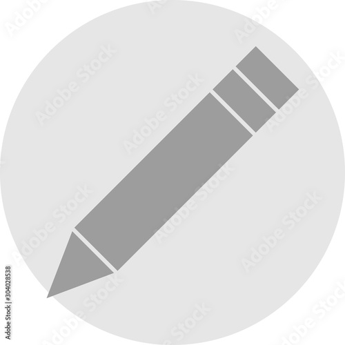 Pencil icon isolated on background