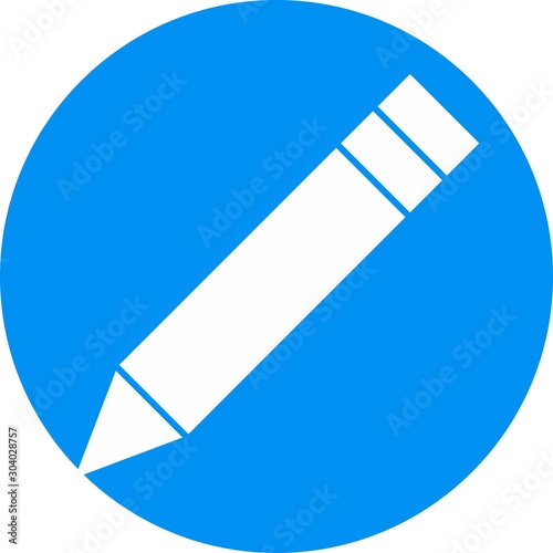 Pencil icon isolated on background