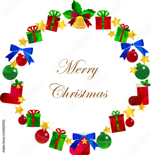 イラスト_リース_星_クリスマス_クリスマスプレゼント_クリスマスブーツ_セット_ベクター_切り絵風 タイトル変更