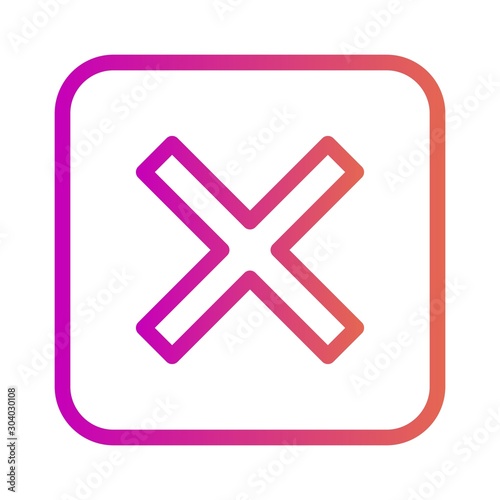 Canceled icon isolated on background