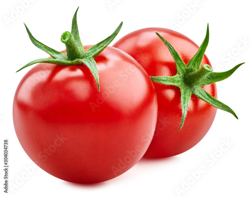 Tomato isolated on white background. Fresh red two tomato with clipping path © PixaHub