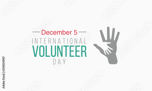 Vector illustration on the theme of International Volunteer day for Economic and social Development on December 5th.