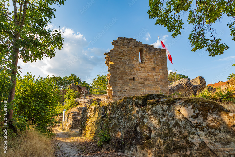 Ruin of castle Lichtenstein in Hassberge