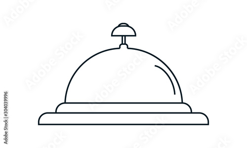 Hotel bell service bell icon for reception and hospitality