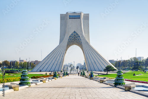 Beautiful view of the Azadi Tower (Freedom Tower), Tehran, Iran photo