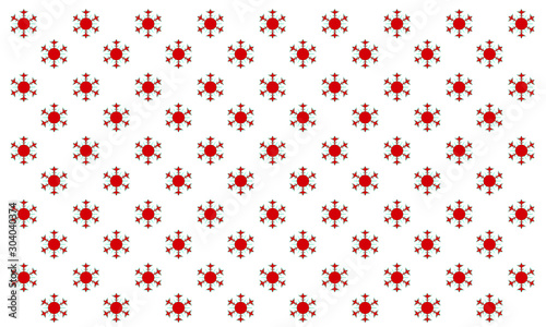  Vector background with snowflakes texture in red on white