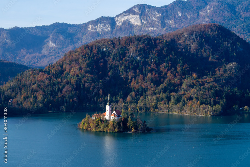 Lake Bled Slovenia with island