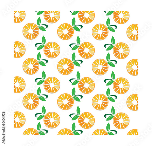 orange fruits seamless pattern background