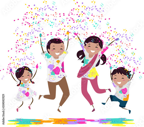 Stickman Family Holi Powder...