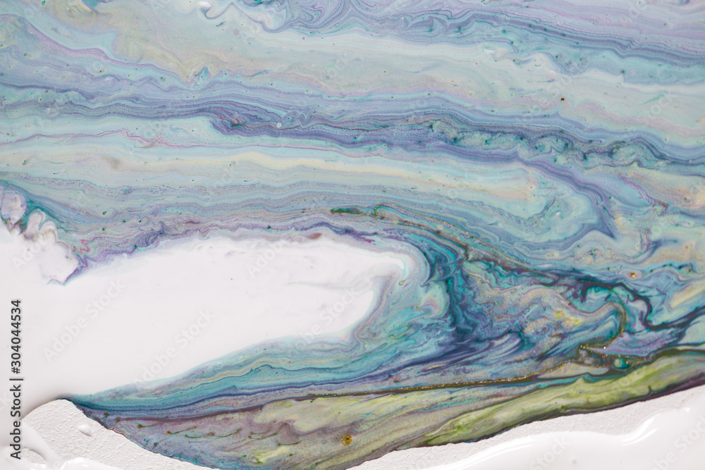 Fototapeta premium Texture paint closeup. Oil paints on canvas in the form of a wave.