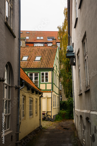 AARHUS, DENMARK: Beautiful buildings in the historic center of the city. photo