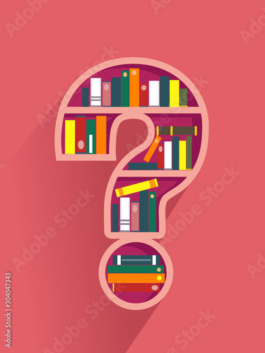 Question Mark Book Shelf Il...