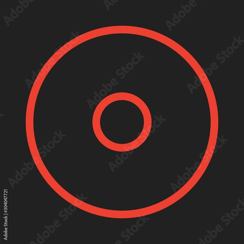 record icon isolated on background