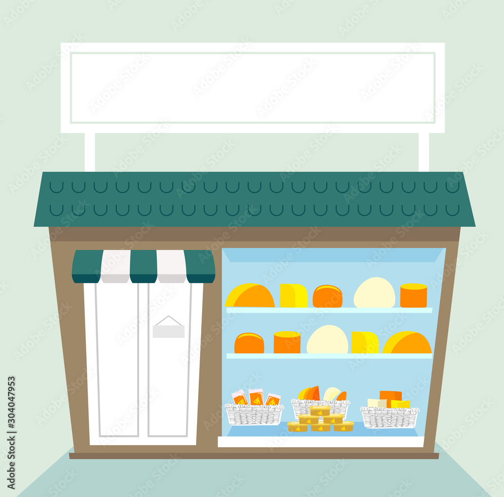 Cheese Shop Illustration Cheese Shop Illustration