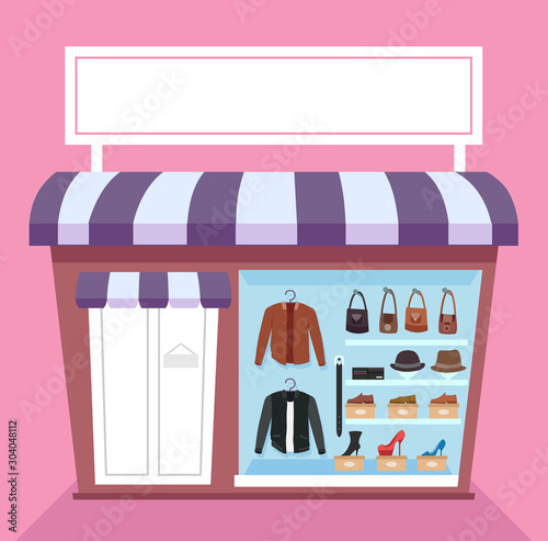 Leather Items Shop Illustration