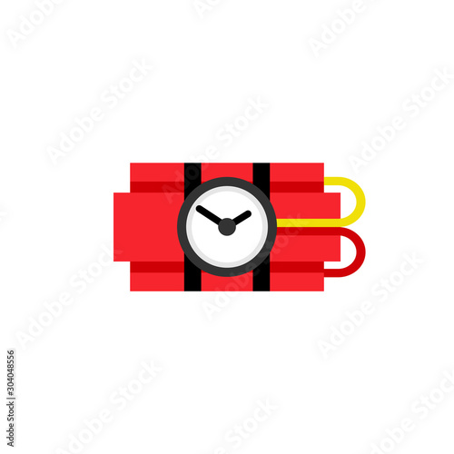 Ticking time bomb icon. Clipart image isolated on white background