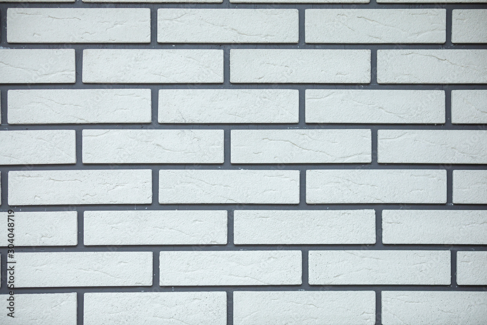 Naklejka premium Modern white brick wall texture for background. Abstract, background and interior , exterior concept