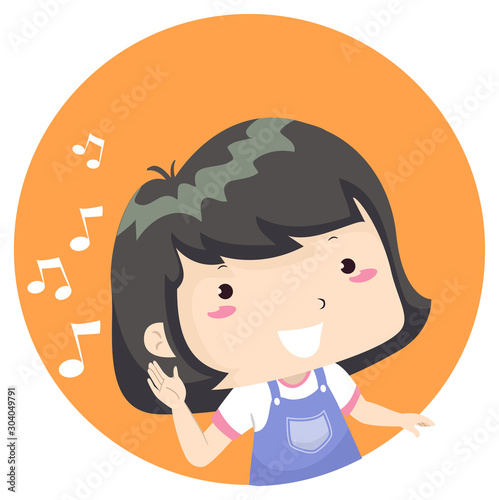 Kid Girl Verb Hear Sound Il...