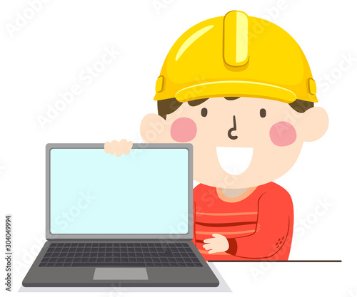 Kid Boy Check Safety Online...