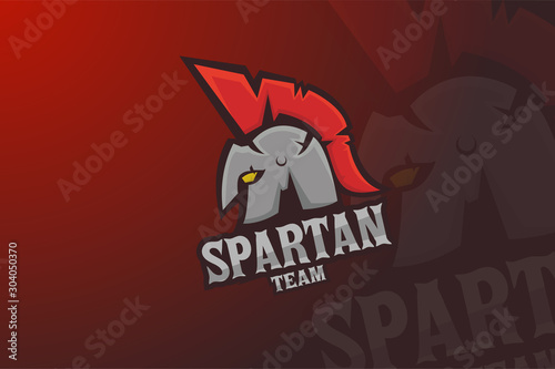 Spartan esports logo,mascot character.vector logo design