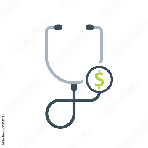 Medical cost icon. Clipart image isolated on white background