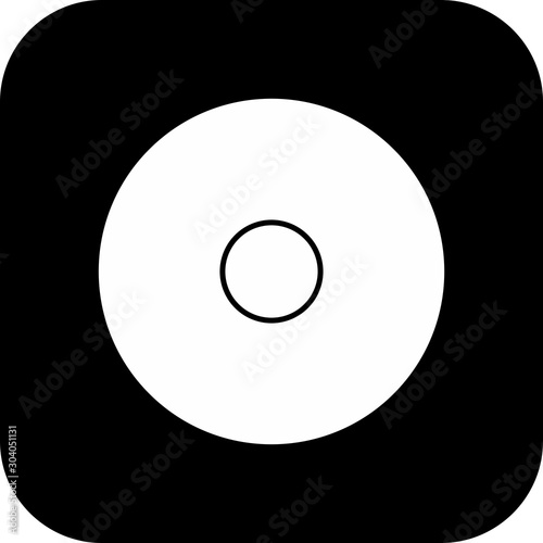 record icon isolated on background
