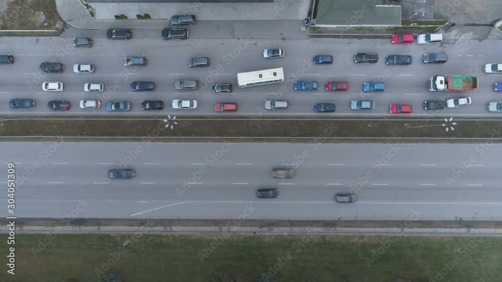 Aerial view of Boyana ring road in Sofia, Bulgaria Aerial view of Boyana ring road in Sofia, Bulgaria