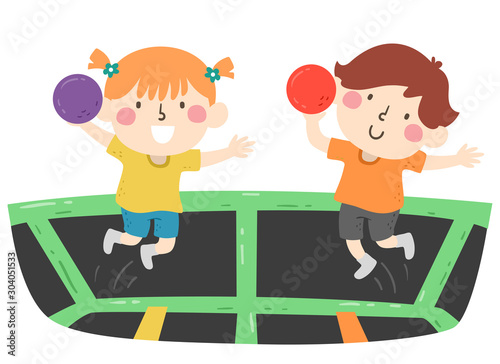 Kids Trampoline Dodgeball I...