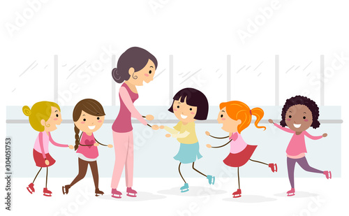 Stickman Kids Girls Figure ...